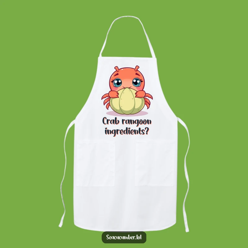 Funny Curious Crab Apron: Kitchen Humor for a Playful Chef's Gift