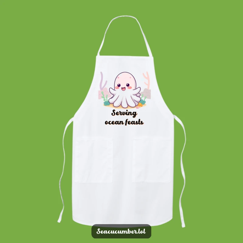 Funny Sea Cucumber Wiggle Apron: Ocean Kitchen Fun, Perfect Humorous Gift!