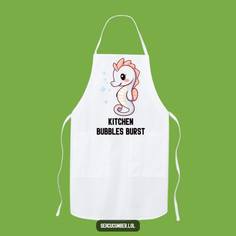Funny Seahorse Bubble Apron: Kitchen Smiles, Perfect Chef's Gift