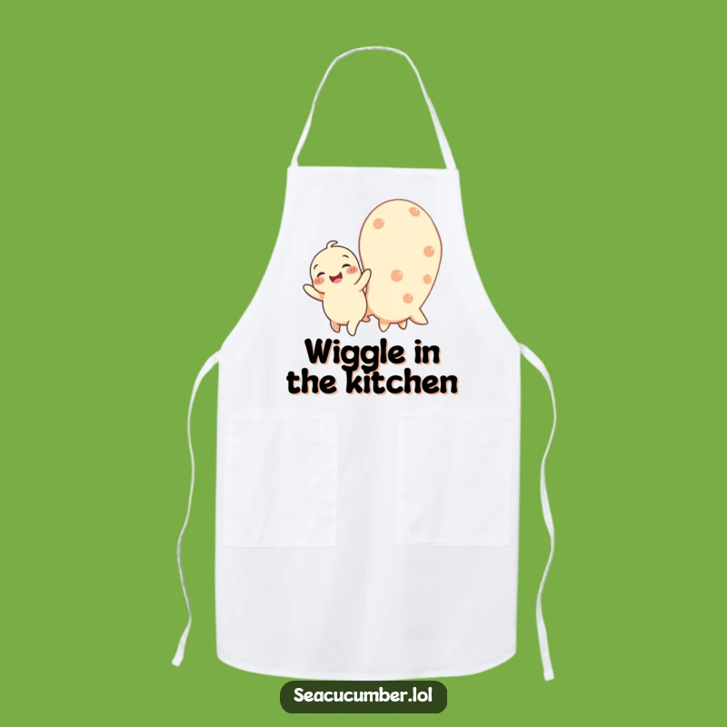 Funny Baby Seacucumber Apron: Kitchen Cheer with a Joyful Wiggling Design