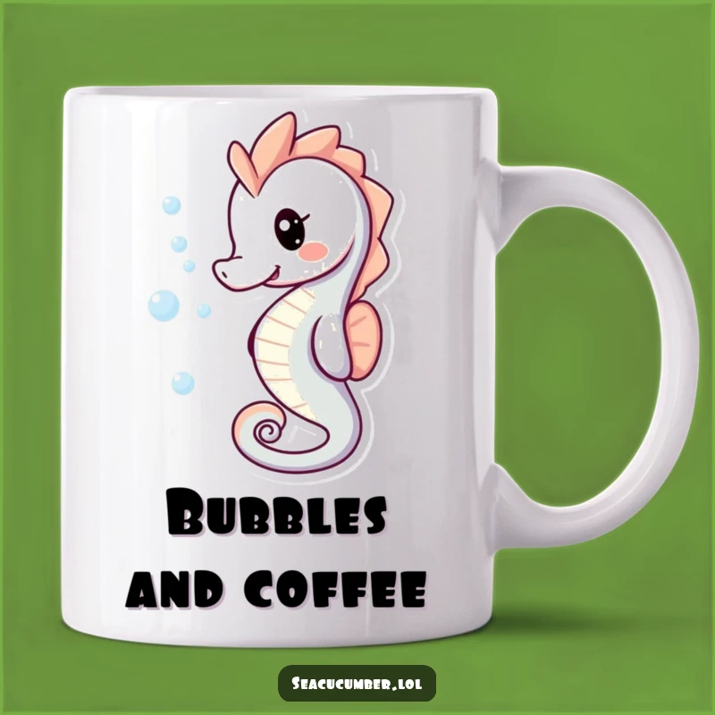 Funny Seahorse Bubble Mug: Happy Smiles, Perfect Underwater Gift