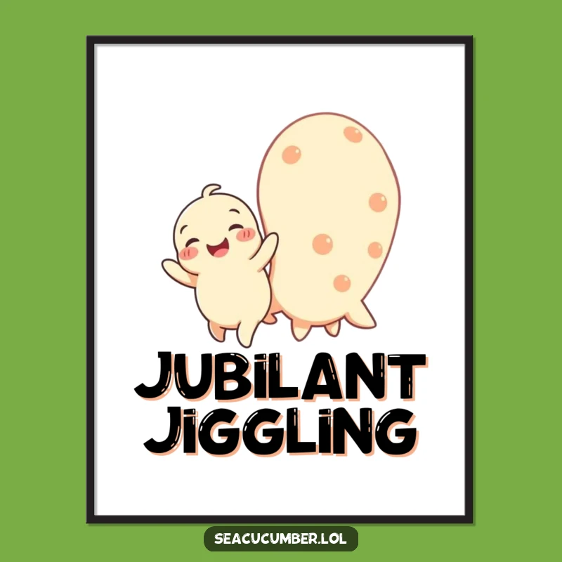 Funny Baby Seacucumber Digital Art: Instant Joyful Decor for Your Space