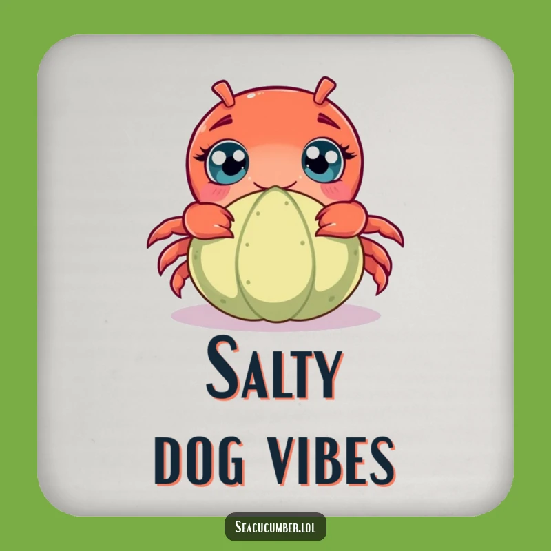Funny Curious Crab Coaster Set: Protect Surfaces with Ocean Humor