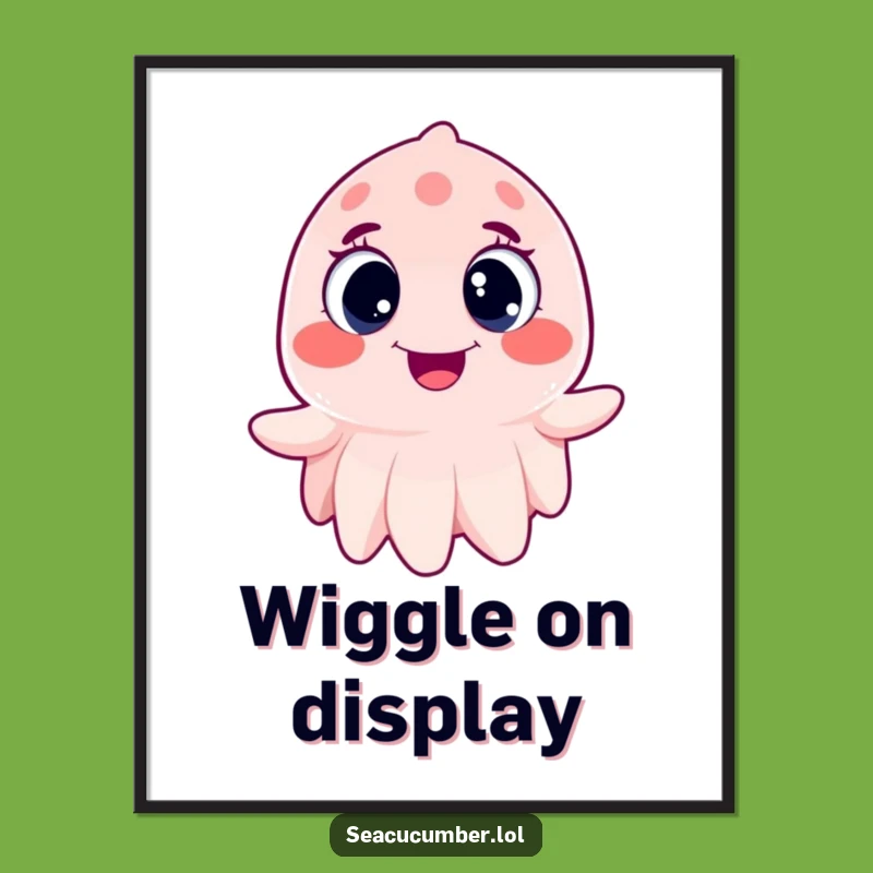 Funny Sea Cucumber Poster - Joyful Ocean Creature Art Print