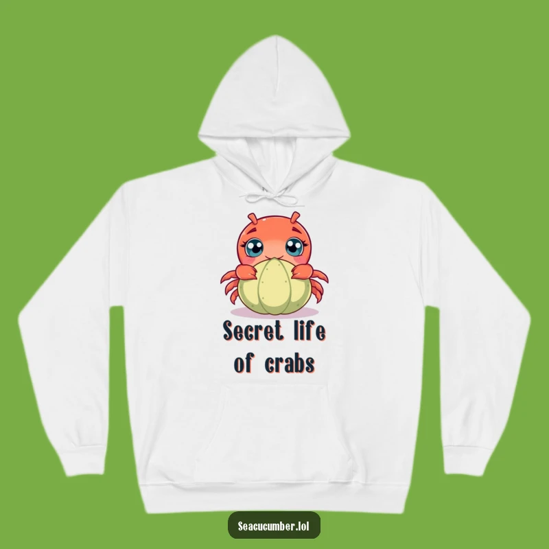 Funny Curious Crab Hoodie: Cozy, Witty Ocean Peeker Design for a Perfect Gift