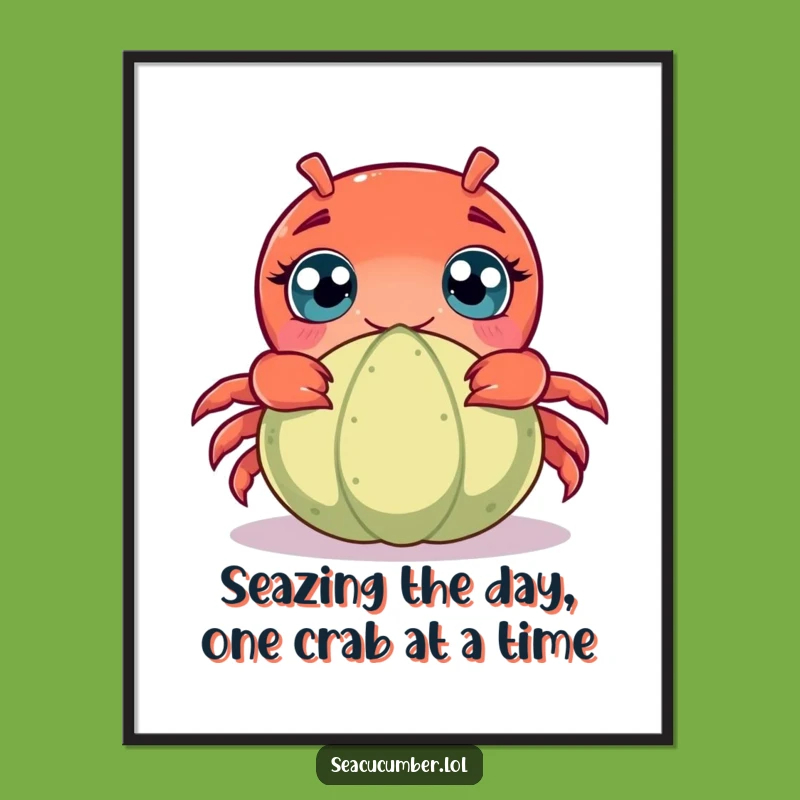 Funny Free Printable Crab Wall Art: Curious Ocean Creature Downloadable Decor