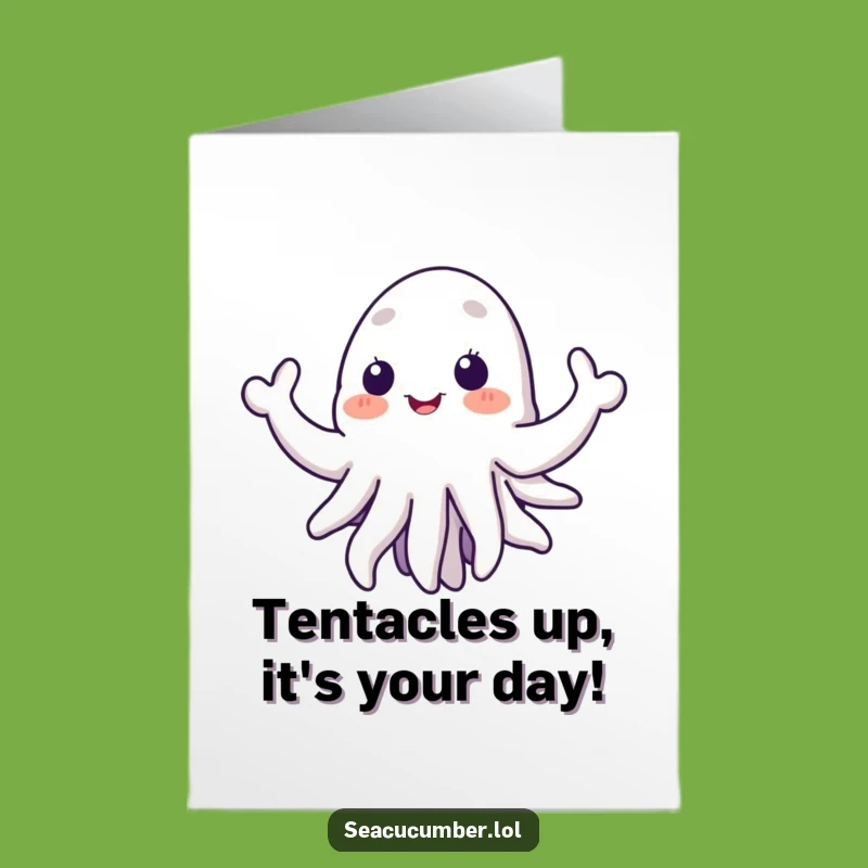 Free Printable Sea Cucumber Birthday Card: Funny Downloadable Gift for a Quirky Celebration