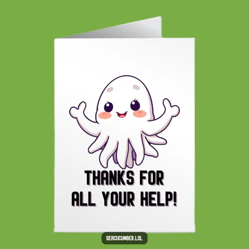 Free Printable Sea Cucumber Thank You Card: Quirky Downloadable Note of Gratitude
