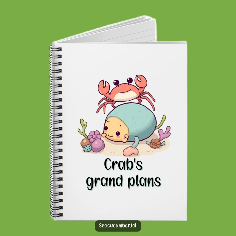 Funny Crab & Sea Cucumber Notebook - Quirky Journal for Ideas
