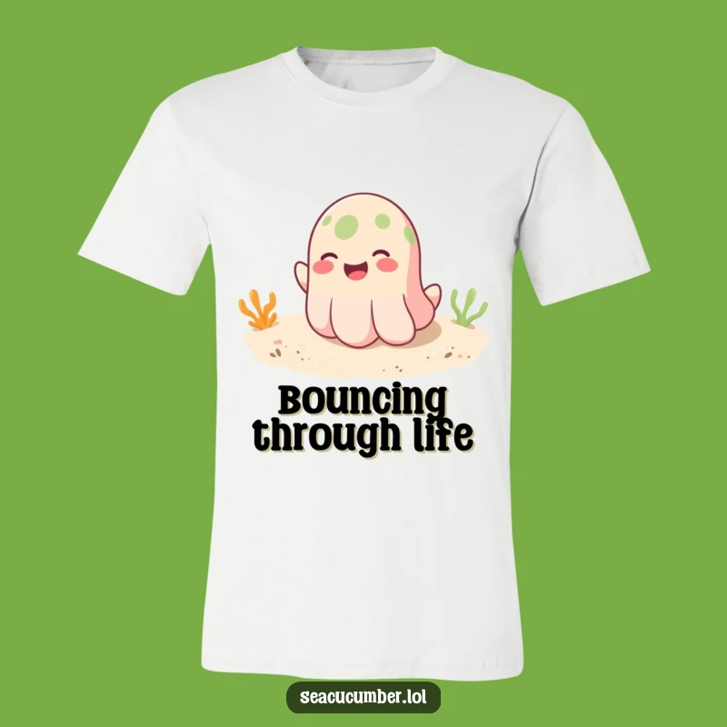 Funny Seacucumber T-Shirt: Playful Bouncing Design for a Fun Gift